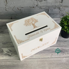 Скринька для грошей на весілля з індивідуальним гравіюванням