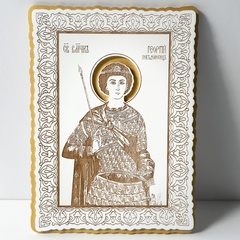 Планшет з зображенням св. Георгія Побідоносця для благословіння молодих
