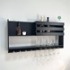 Wooden shelf in black for alcohol Maxi Glory