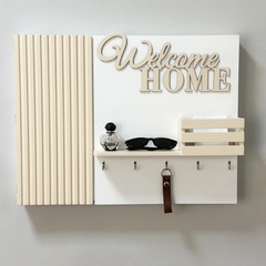 Дизайнерська ключниця під щиток та домофон "Welcome Home"