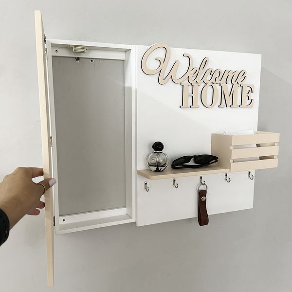 Designer key holder for the panel and intercom "Welcome Home"