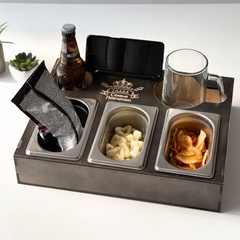 Beer box with food containers "Head of the Family"