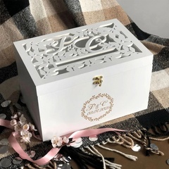Wedding money chest with openwork lid
