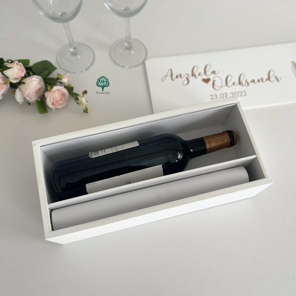 Capsule for storing wine and scroll for wedding