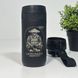 Black thermal mug with engraving for a military man