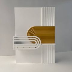 Designer wooden wall key holder for a backsplash