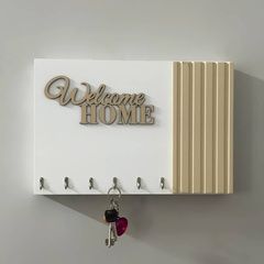Designer key holder on the shield in light colors