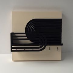 Shelf on the panel with a slider system