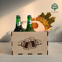 Beer carrying box as a gift for a man