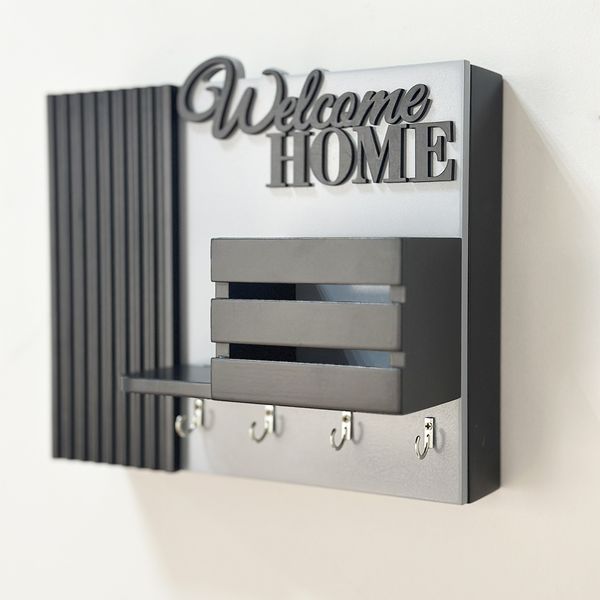 Designer key holder for the shield "Welcome Home"