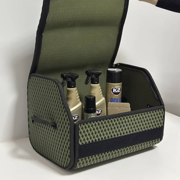 Car organizer with a set of car chemicals "Start" 2 for a gift