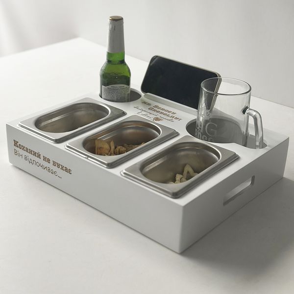 Beer box with double engraving for men