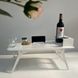Wooden folding table in white color