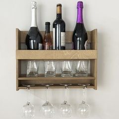 Винна поличка в кольорі палісандр Loft