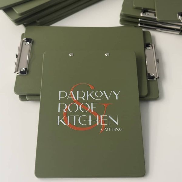 Olive green catering company planner