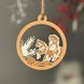 Wooden Christmas tree toy with a horse and logo