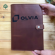 Leather document folder A4 with logo engraving