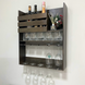Wall shelf for glasses and wine Country