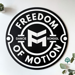 Branded sign for a dance school