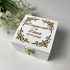 Wedding box for rings, custom made