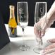Свадебные бокалы для шампанского с гравировкой "Mr&Mrs" фото 5