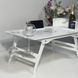 Breakfast in bed table for family in white
