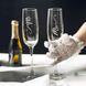 Свадебные бокалы для шампанского с гравировкой "Mr&Mrs" фото 4
