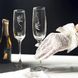 Свадебные бокалы для шампанского с гравировкой "Mr&Mrs" фото 1