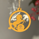 Wooden Christmas tree toy with logo and horse