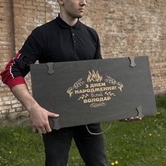 Набір для шашлику з шампурів та коробки на подарунок чоловіку