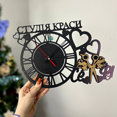 Wall clock for beauty studio