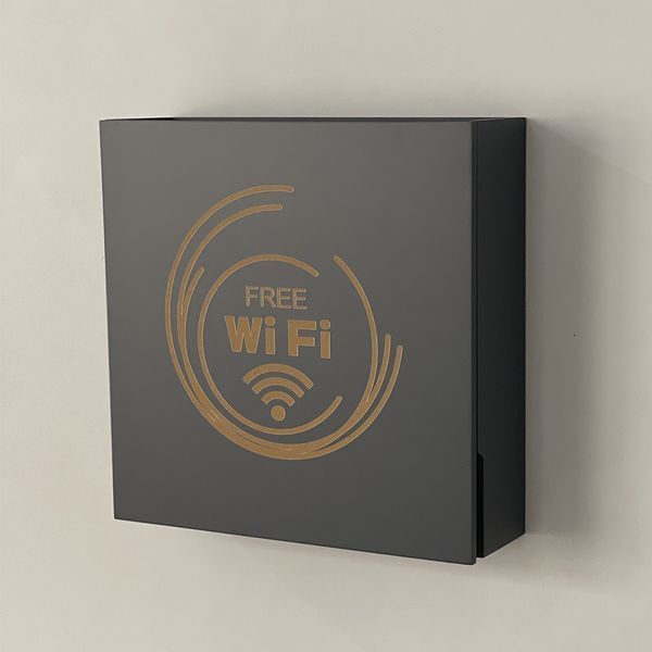 Поличка для роутера WI-FI в кольорі графіт настінна