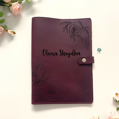 Personalized document folder with designer cover
