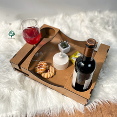 Wooden wine tray