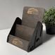 Wooden stand with logo engraving