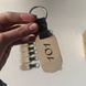 Keychains with leather inserts and logo