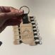 Keychains with leather inserts and logo
