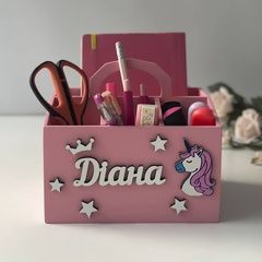 Baby Name Organizer Basket in Pink