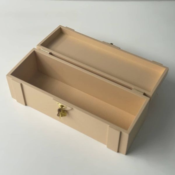 Beige wedding time capsule