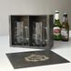 Beer glasses in a wooden box as a gift for husband