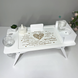 Folding table with engraving as a gift for your wife