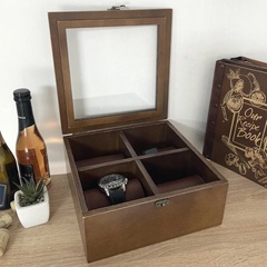 Watch box with 4 compartments