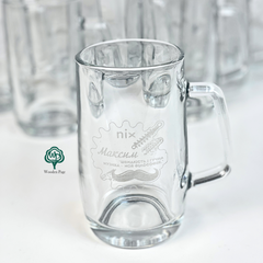 Beer glass with engraving for a corporate gift