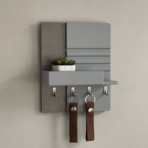 Designer key holder in shades of gray