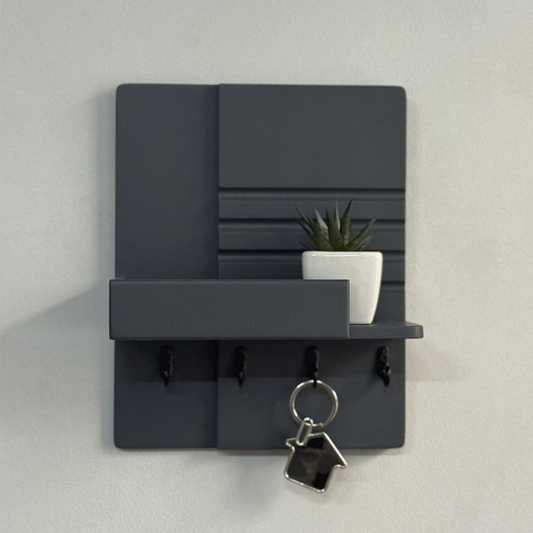 Designer mini key holder in graphite color