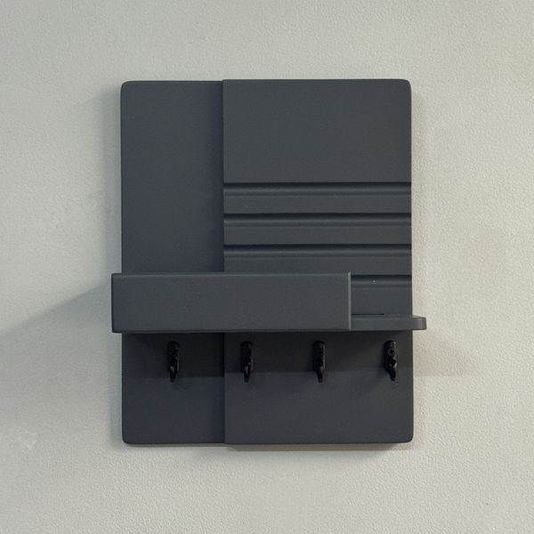 Designer mini key holder in graphite color