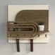 Designer key holder with shelf in trendy colors