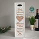 Коробка-пенал для вина с гравировкой в белом цвете фото 1