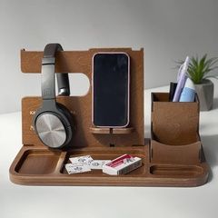 Desk organizer with personalized engraving for gift