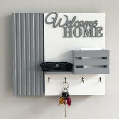 Designer key holder with shelves "Welcome Home"